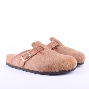 Women's Birkenstock Boston Clog US 7.5 EU 38 Cowhide Tan, New